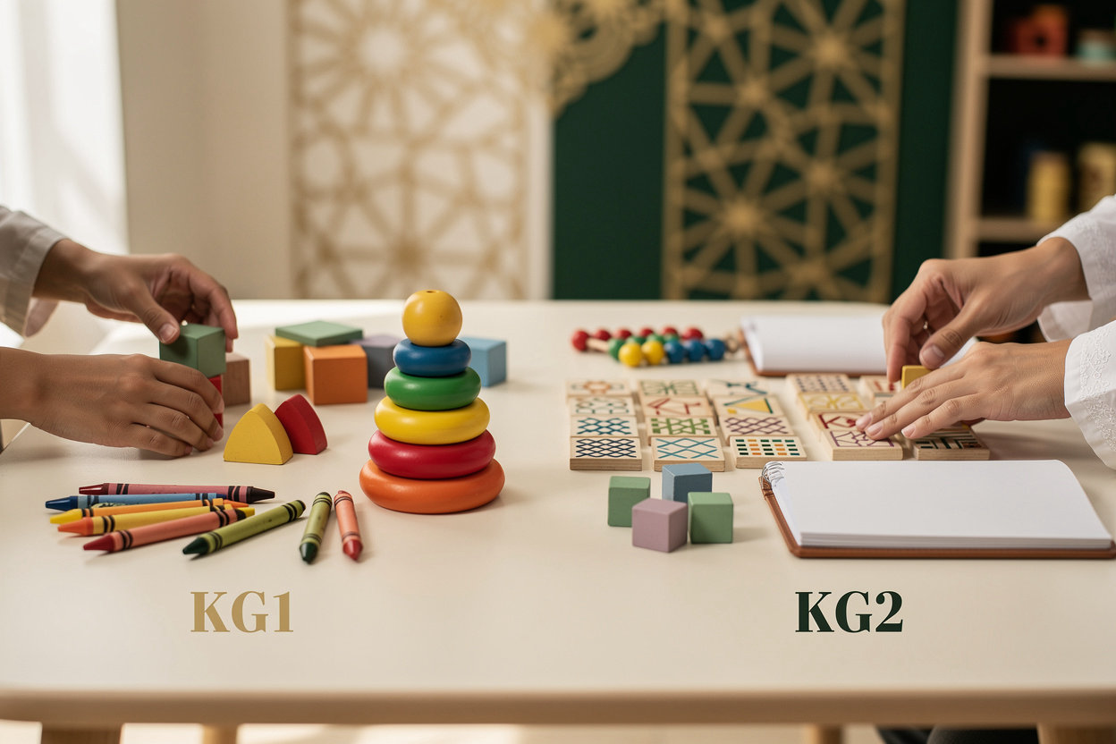 مدرسة رياض الصالحين الخاصة | Riyad Al-Salihin Private School - أطفال KG1 و KG2 يتعلمون ويكتبون ويقرأون في بيئة تعليمية راقية بالبريمي الغريفة